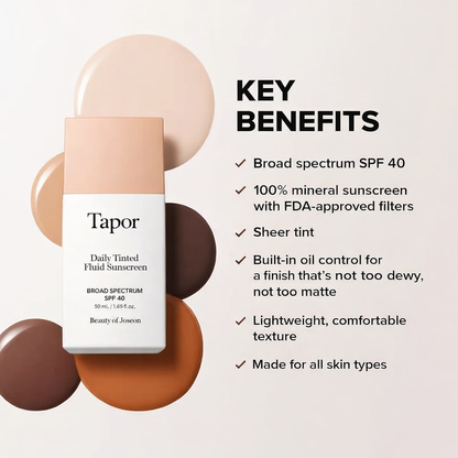 Taporvine® Daily Tinted Fluid Sunscreen 50ml Spf Facial